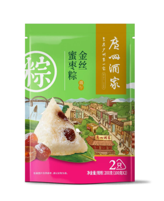 广州酒家真空袋装粽子_金丝蜜枣粽200克/袋